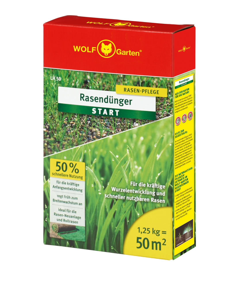WOLF-Garten LH 50 Start-Nahrung für Rasen, 1,25 kg für 50 m²