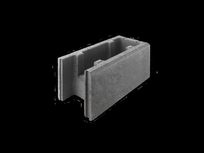 Delfing DP-Schalungsstein Eckstein grau 50x24x20 cm aus Beton