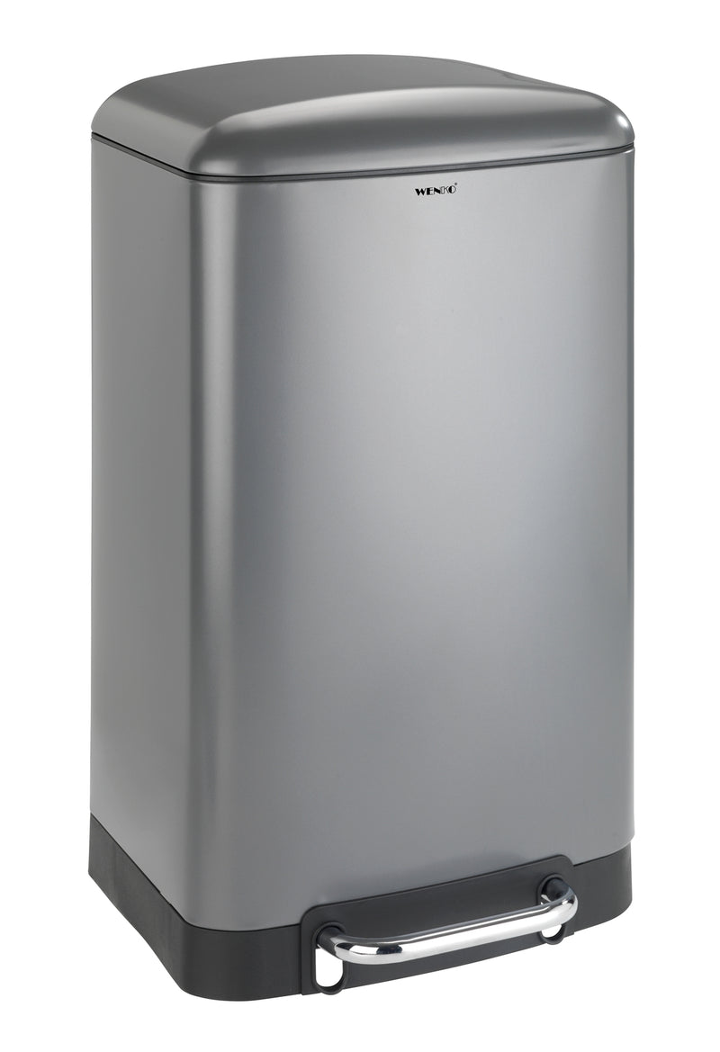 Wenko Treteimer Studio Easy Close in grau, 30 l