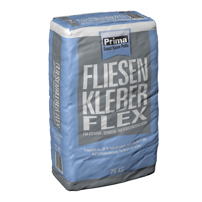 Prima Fliesenkleber-Flex 25 kg, grau, flexibel, zementgebunden