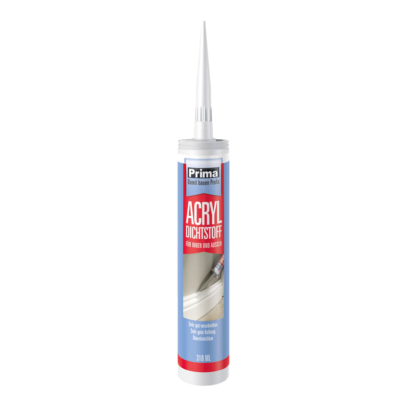 PRIMA Acryl Dichtstoff weiß, 310 ml für Decke & Wand außen