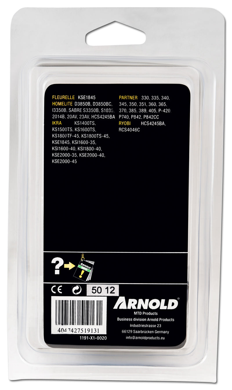 ARNOLD Sägekette 3/8LP, 1,3 mm, 62 TG, Länge 450 mm