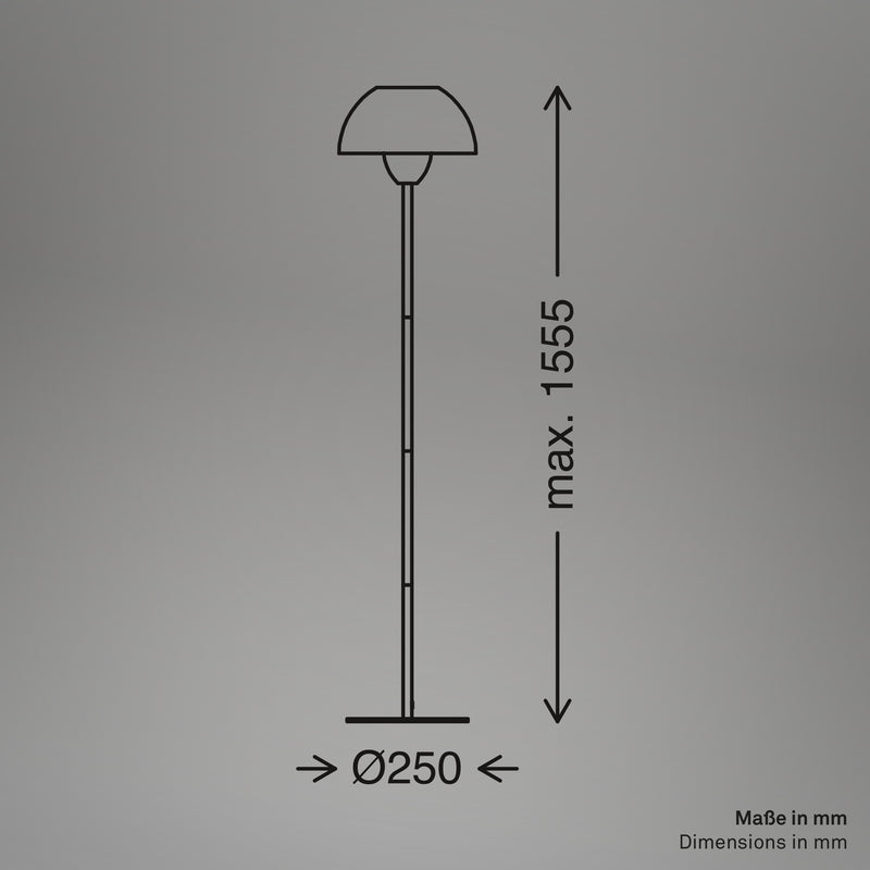 BRILONER Leuchten Stehleuchte Gryde coffee IP20 25W exkl. LM E27, Warm-Grey
