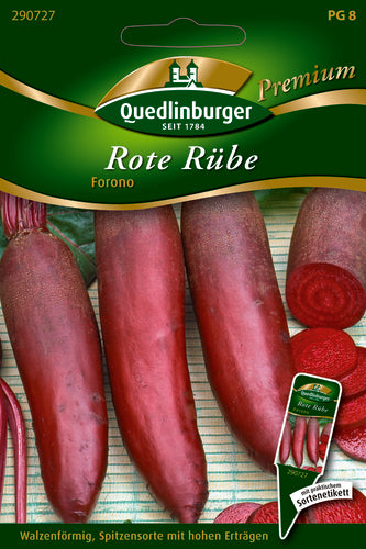 Rote Rübe Forono PG 8 Premium von QUEDLINBURGER SAATGUT, rot