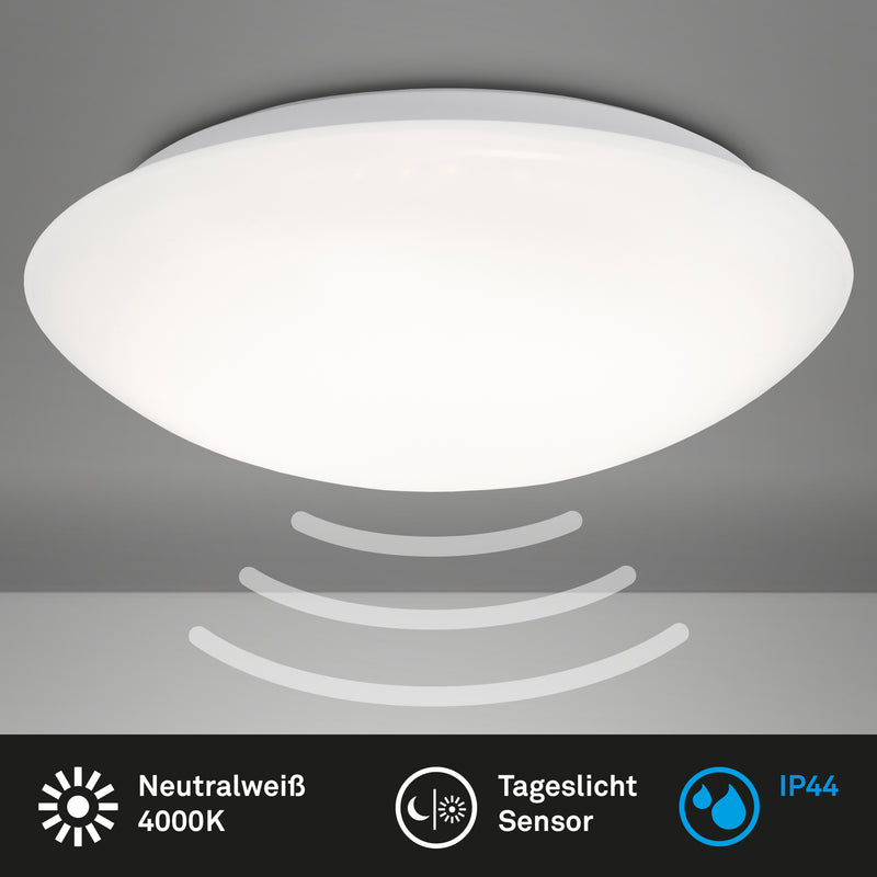 Briloner Piatto LED-Deckenleuchte, weiß, rund, Ø 278 mm, 15W