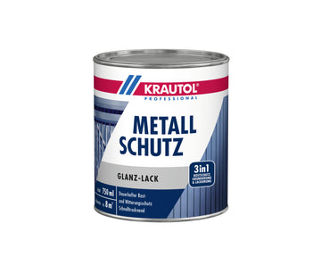 KRAUTOL Metallschutzlack glänzend schwarz, lösemittelbasiert 0,3 l