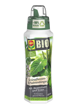 COMPO BIO Grünpflanzen- und Palmendünger für innen, Flüssigdünger 500 ml