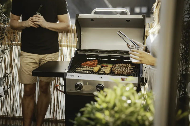 Enders Chicago Next 3 R Turbo Gas-Standgrill, schwarz-silber, 3 Brenner