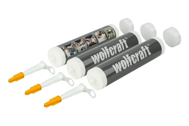 Wolfcraft Leerkartuschen 310 ml für GK-Spachtel, 3 Stück (Zubehör)