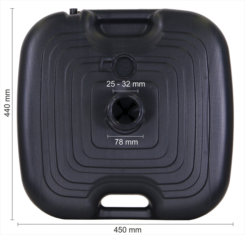 Schneider Xaver PE-Schirmständer anthrazit, halbrund, für Schirmstock 25–32 mm