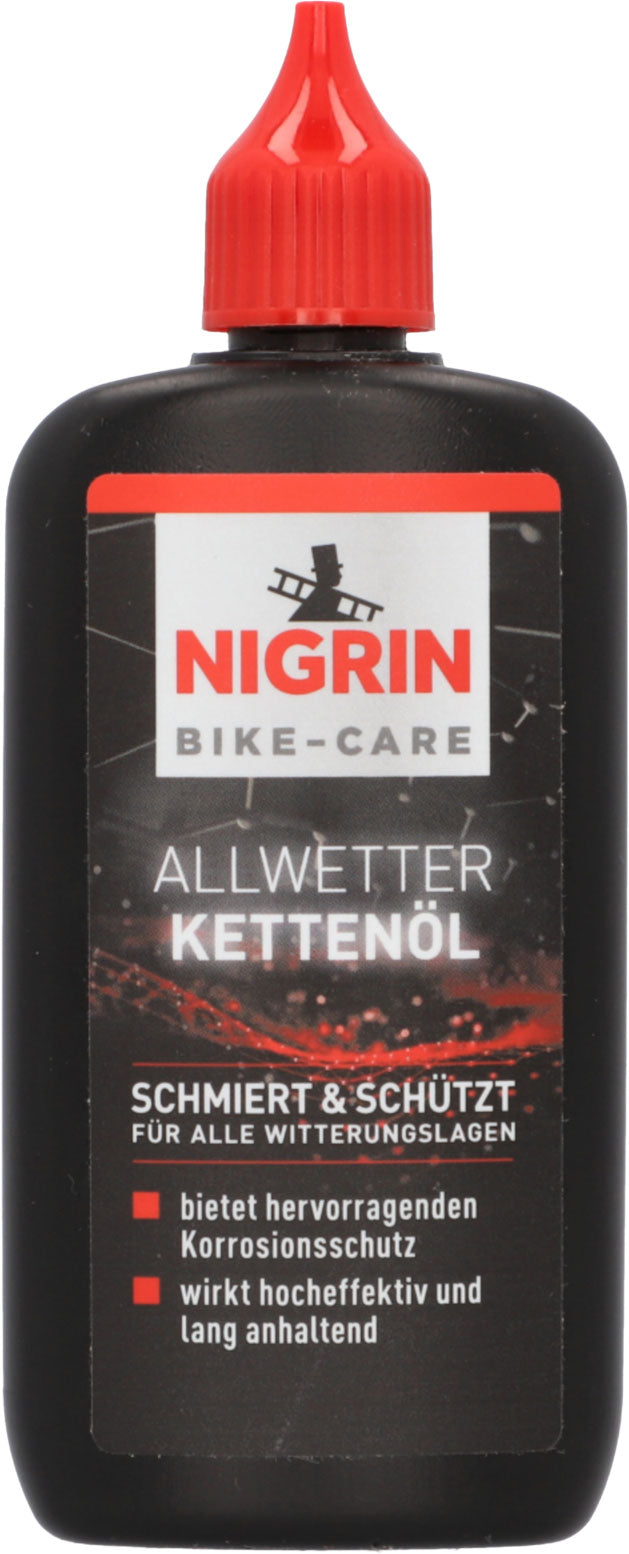 Nigrin Bike-Care Fahrrad-Kettenöl, Allwetter, 100 ml