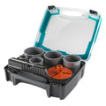 Wolfcraft Bohrkranz-Set im Koffer, HM für Stein & Beton, Ø 33–83 mm
