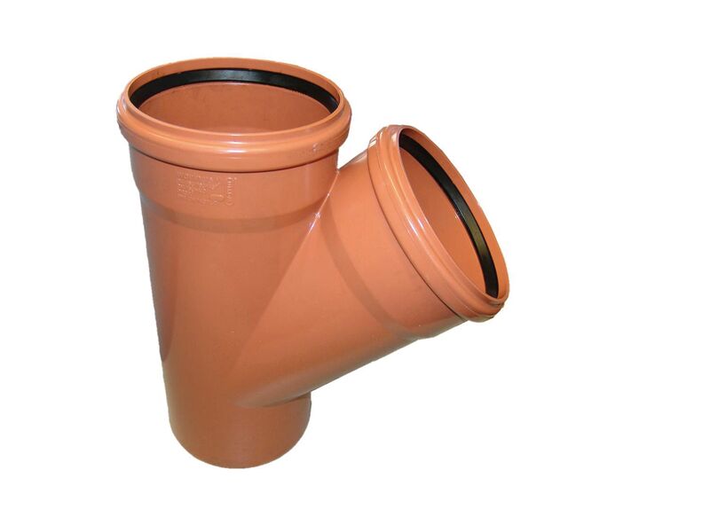 Ostendorf KGEA Einfachabzweig 45° DN/OD orangebraun PVC, mit Dichtung