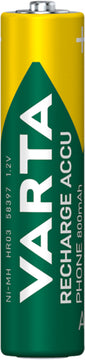 VARTA RECHARGE Phone AAA 800-mAh Akkubatterie (2 Stück)