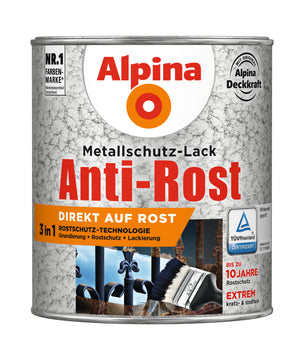 Alpina Metallschutzlack Hammerschlag, 0,75 l Dose