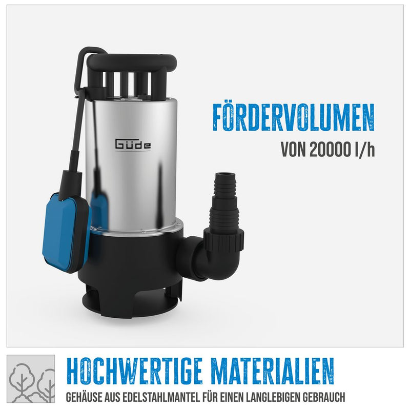 Güde Schmutzwassertauchpumpe GS 1103 PI mit Edelstahlmantel