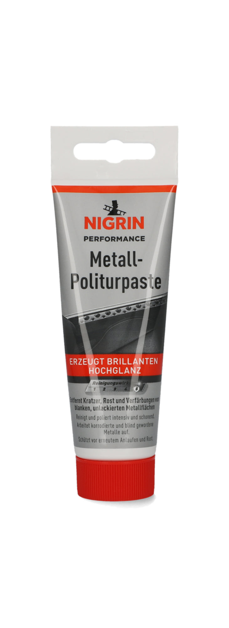 Nigrin Metallpoliturpaste Performance 75 ml für unlackierte Metalle