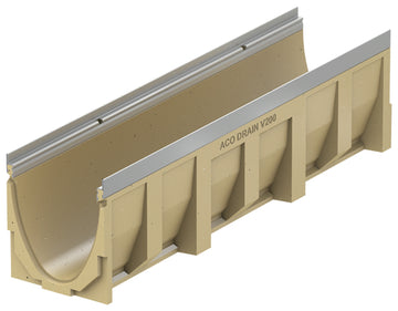 ACO DRAIN Multiline Rinnenunterteil ohne Abdeckung aus Polymerbeton