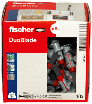 fischer DuoBlade LD Gipskartondübel, 40 Stück, Länge 44 mm