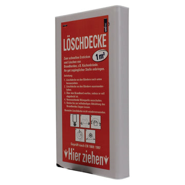 UNITEC Feuerlöschdecke weiß aus Glasfaser 100 x 100 cm