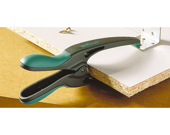 Wolfcraft Spitzfederzwinge MT 70 schwarz/türkis, Spannbereich bis 70 mm