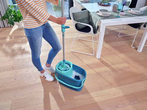 Leifheit Clean Twist M Ergo Bodenwischer Set türkis, ausziehbar