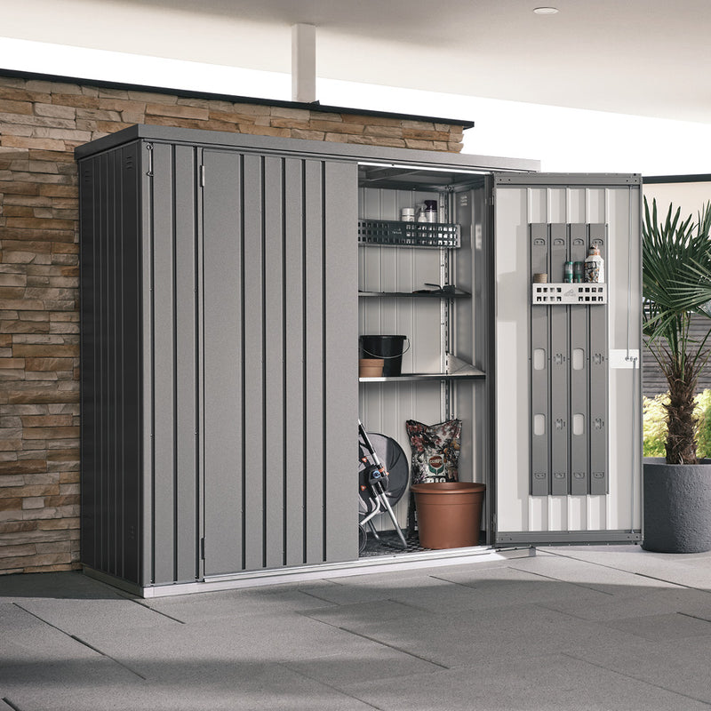 Biohort Geräteschrank Gr. 190 (190 × 83 × 182,5 cm) Quarzgrau-metallic