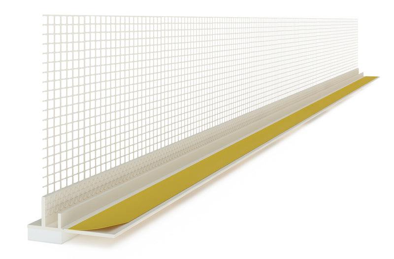 BAUKOM 1046 Anputzleiste 9 mm mit Gewebe PVC 2,6 m
