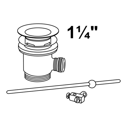 Schütte Exzentergarnitur 1 1/4" für Waschtisch chrom
