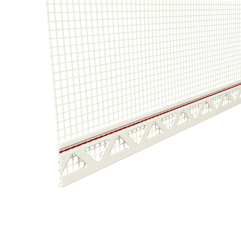 PROTEKTORWERK Prima Abschlussprofil 037125 mit Gewebe, PVC, 3 mm