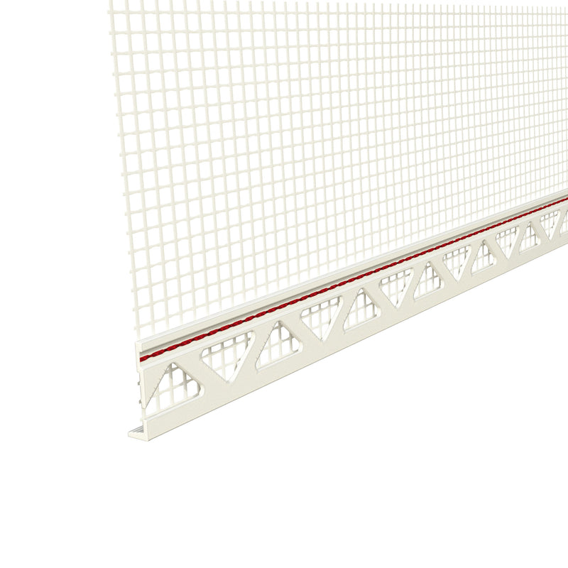 PROTEKTORWERK Prima Abschlussprofil 037126 mit Gewebe, PVC, 6 mm