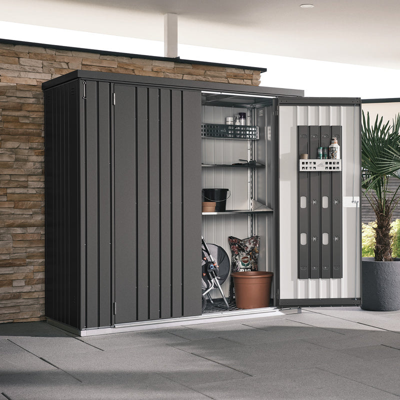Biohort Geräteschrank Gr. 190 (190 × 83 × 182,5 cm) Dunkelgrau-metallic