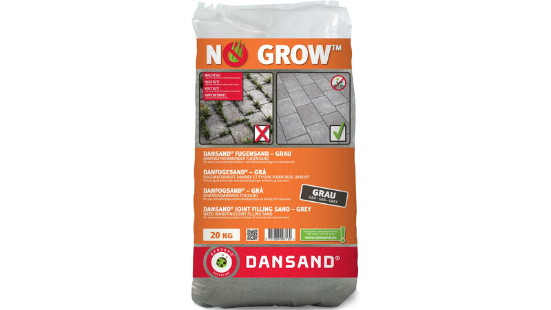 Dansand Fugensand grau 0–1,5 mm im 20-kg Sack, Fugenbreite 1–5 mm
