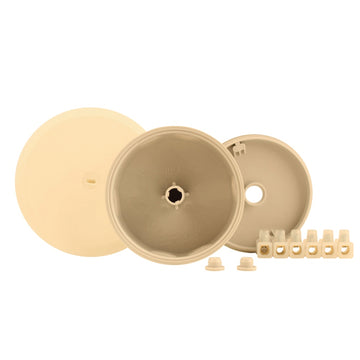 UNITEC Abzweigdose UP rund IP54, 80 mm Durchmesser, mit 5-poligem Klemmstein