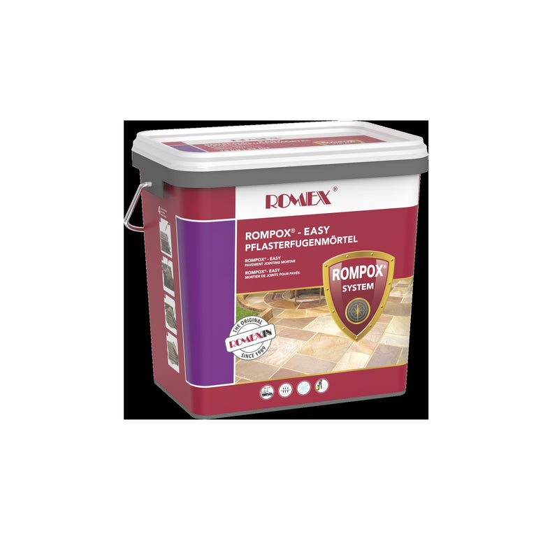 ROMEX ROMPOX-EASY Pflasterfugenmörtel sand-neutral, 15 kg Eimer, 5 mm Fuge