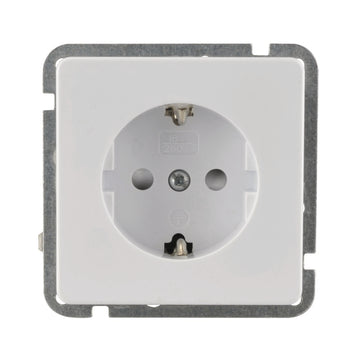 UNITEC Montreal Steckdose 1x Schuko mit Kindersicherung ultraweiß