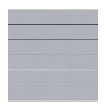 TraumGarten SYSTEM XL Zaunfeld-Set WPC grau/silber 178x183 cm