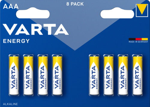 VARTA Energy AAA Batterie im Blister, 8 Stück Alkali-Mangan