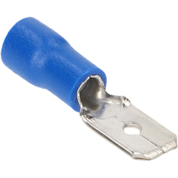 UNITEC Flachsteckzungen 6,3 mm, Flachsteckhülse, blau, 20 Stk.