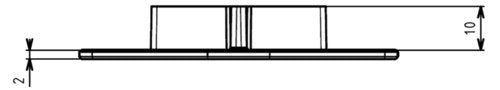 ferax Abstandshalter für Stein-/Keramikplatten transparent, 57x57 mm