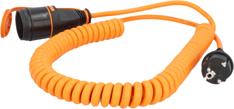 INTER-UNION Baustellen-Verlängerung SPI-Kabel IP44 5 m orange