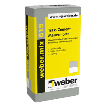weber.mix 615 Trass-Zement-Mauermörtel, 25 kg Sackware
