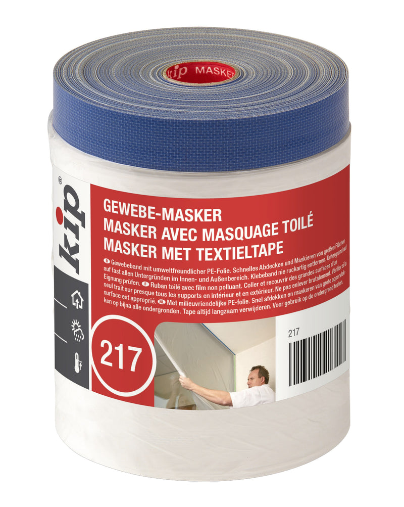 Kip Gewebe-Masker blau/transparent Typ 217, 1500 mm x 20 m