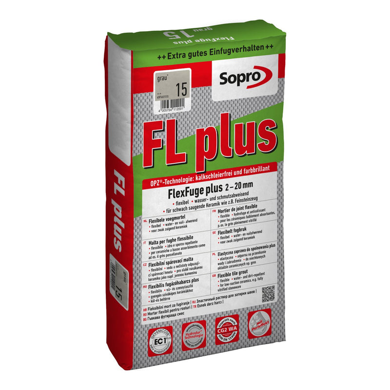 Sopro FlexFuge plus 66 anthrazit Zementfugenmörtel, 15 kg Beutel
