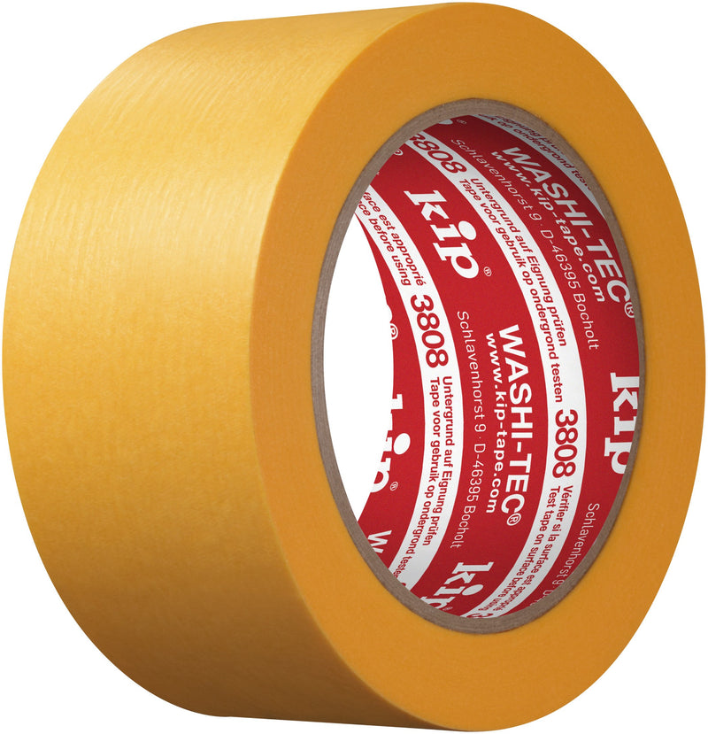 Kip Typ 3808 Washi-Tec Abdeckband Papier gelb, 48 mm x 50 m