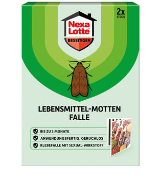 Nexa Lotte Lebensmittel-Mottenfalle, Klebefalle innen, 2 Stück