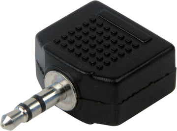 SCHWAIGER Stereo-Kompaktadapter schwarz, 3,5 mm Klinke