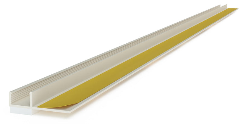 BAUKOM® Anputzleiste 9 mm aus PVC, 2,6 m (mit Abrisslasche)