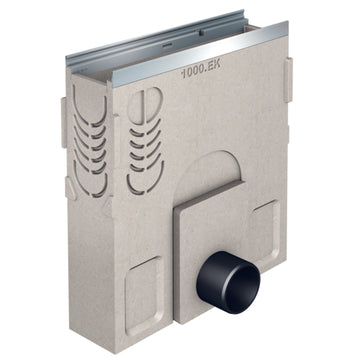 MEADRAIN SV Einlaufkasten für Rohranschluss Ø110 mm, Polymerbeton