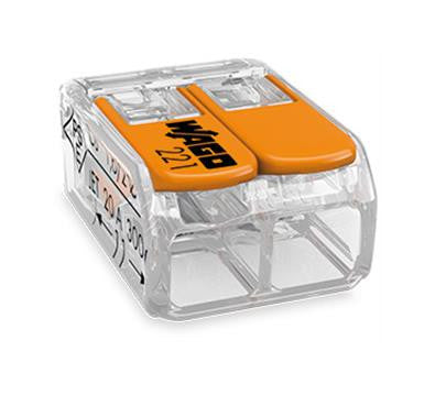 WAGO Verbindungsklemme Compact Hebelklemme transparent orange mm²